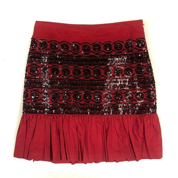 MOULINETTE SOEURS Midi Cotton & Sequins Skirt - Picture 1 of 12